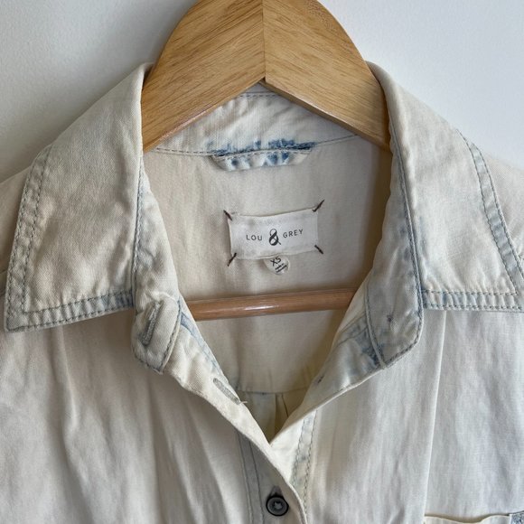 Lou & Grey Denim-Like Button-Up - Picture 5 of 6